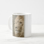 Dieren Lion Face King Elegant Sjabloon Trendy Koffiemok (Voorkant links)