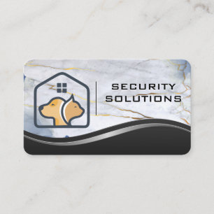 Dieren Logo   Metaal Marmer Visitekaartje