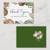 Dieren Luipaard Oerwoud Vrij baby shower dan Notitiekaartje (Voorkant / Achterkant)