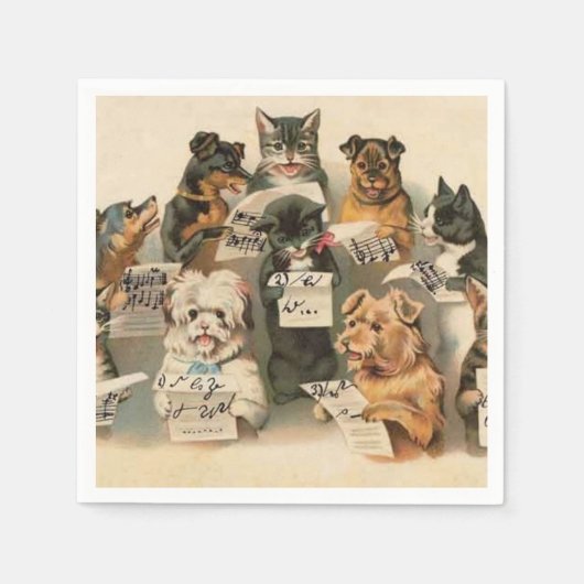 dieren maken papieren servetten leuk (Voorkant)