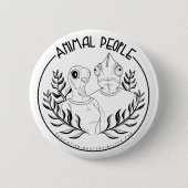 Dieren Mensen Buttonnen Ronde Button 5,7 Cm (Voorkant)