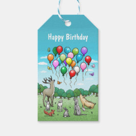 Dieren met Ballonnen Cadeaulabel