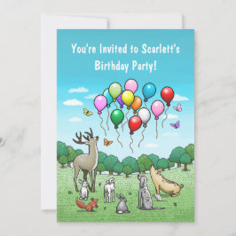Dieren met Ballonnen Kaart