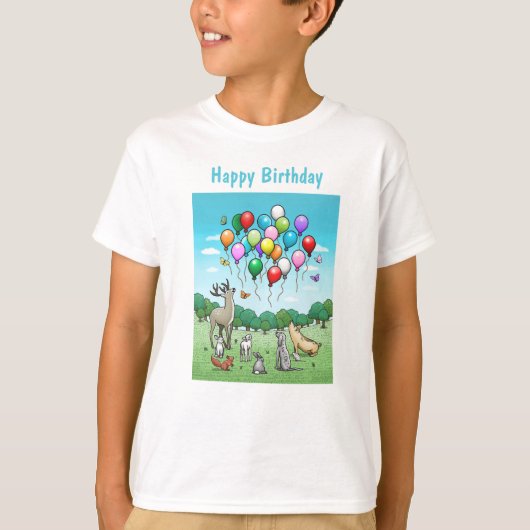 Dieren met Ballonnen T-shirt (Voorkant)