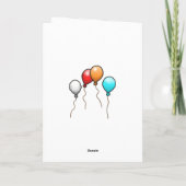 Dieren met Ballonnen Verjaardag Kaart (Achterkant)