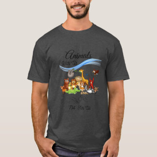 dieren met ons niet voor ons retro t-shirt