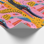 Dieren met patronen met doodles Wrapping Paper Cadeaupapier (Hoek)