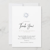 Dieren Modern Baby Birth Announcement Briefkaart (Achterkant)