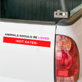 dieren moeten worden gehouden van niet gegeten veg bumpersticker (Op Truck)