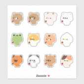 Dieren mond opening deel 2 sticker (Vel)