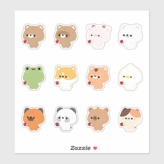 Dieren mond opening deel 2 sticker (Vel)