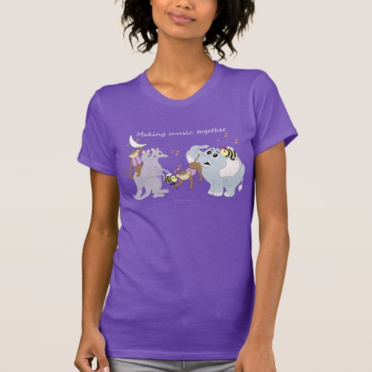 Dieren "Muziek samen maken" T-shirt (Voorkant)