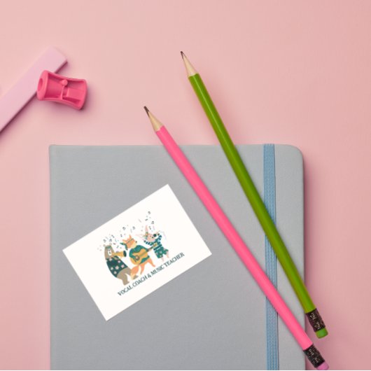 Dieren Muziekband Vocal Coach & Muziekdocent Visitekaartje