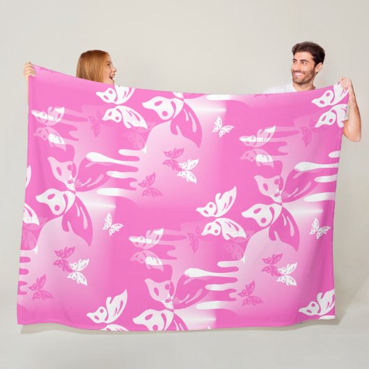 Dieren Natuur - Splashes Tattoo Vlinders 1 Fleece Deken (In situ)