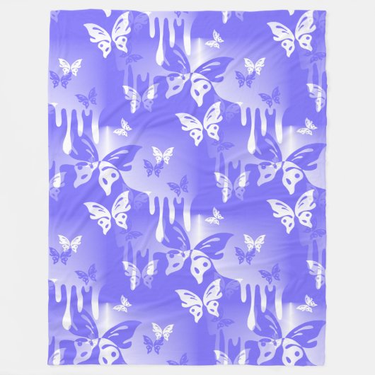 Dieren Natuur - Splashes Tattoo Vlinders 2 Fleece Deken (Voorkant)