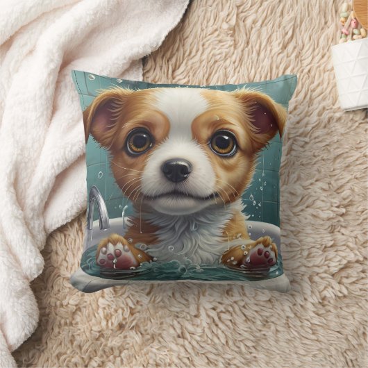 Dieren nemen een bad grappig kussen (Deken)