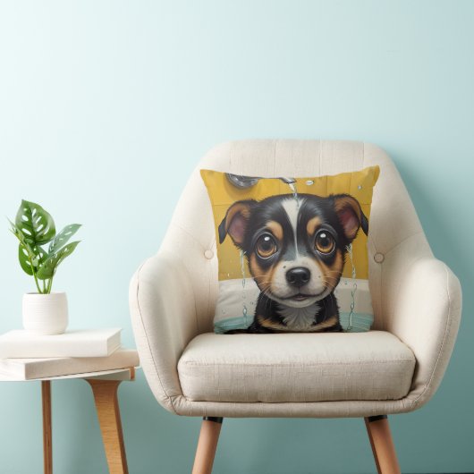 Dieren nemen een bad grappig kussen (Stoel)