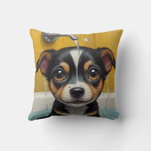 Dieren nemen een bad grappig kussen (Achterkant)