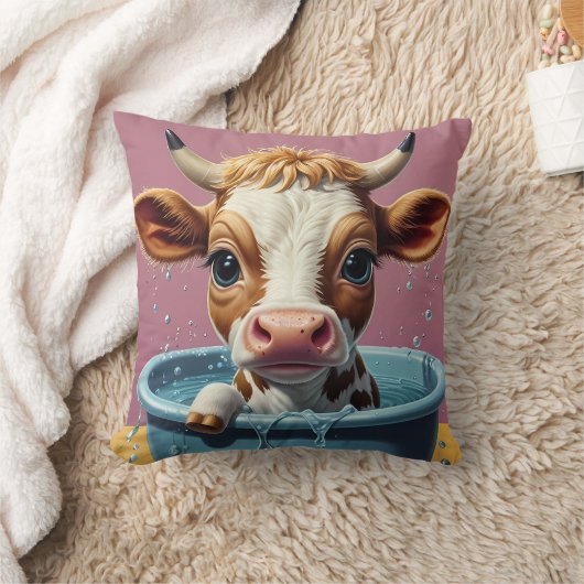 Dieren nemen een bad grappig kussen (Deken)