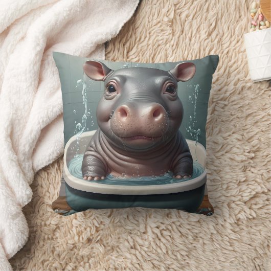 Dieren nemen een bad grappig kussen (Deken)