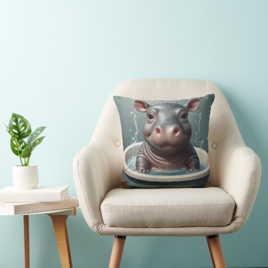 Dieren nemen een bad grappig kussen (Stoel)