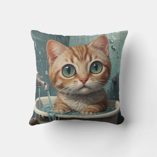 Dieren nemen een bad grappig kussen (Achterkant)