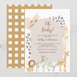 Dieren Oerwoud Baby shower Kaart