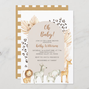Dieren Oerwoud Baby shower Kaart