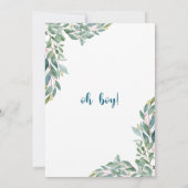 Dieren Oerwoud ?Car Oh Boy Baby shower Kaart (Achterkant)