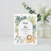 Dieren, Oerwoud Eerste verjaardag Uitnodiging voor (Staand voorkant)