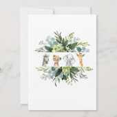 Dieren Oerwoud Safari Oh Boy Baby shower Kaart (Achterkant)