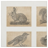 dieren op Burlap 5x4 Stof (Swatch)