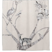 Dieren op een boom douchegordijn (Voorkant)