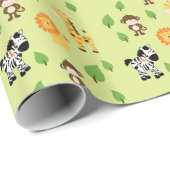 Dieren op een jungle safari cadeaupapier (Rol Hoek)