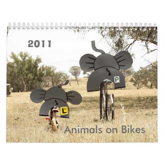 Dieren op fietsen 2011 Kalender Elephant (Hoes)