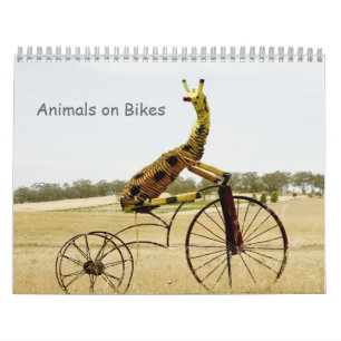Dieren op fietsenkalender kalender