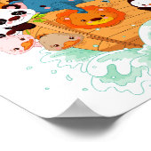 Dieren op het Poster van de Noahs-kunst (Hoek)