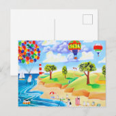 Dieren op het strand briefkaart (Voorkant / Achterkant)