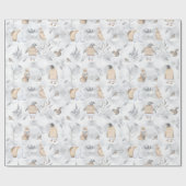 Dieren op Ice Christmas Tan ID987 Cadeaupapier (Vlak)