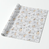 Dieren op Ice Christmas Tan ID987 Cadeaupapier (Uitgerold)