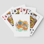 Dieren op Noahs kunst kaarten spelen (Achterkant)