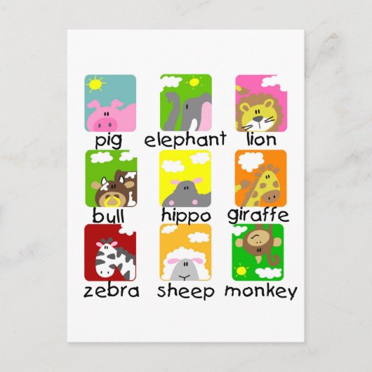 Dieren op paradeT-shirts en cadeautjes Briefkaart (Voorkant)