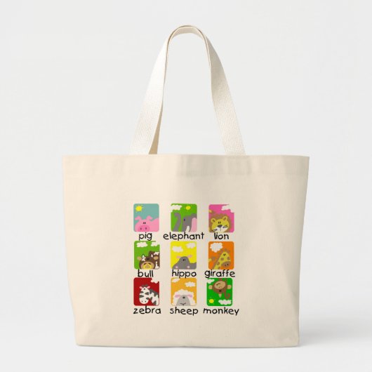 Dieren op paradeT-shirts en cadeautjes Grote Tote Bag (Voorkant)