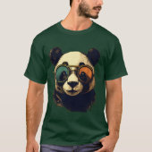 Dieren Panda Draagt Zonnebril T-shirt (Voorkant)