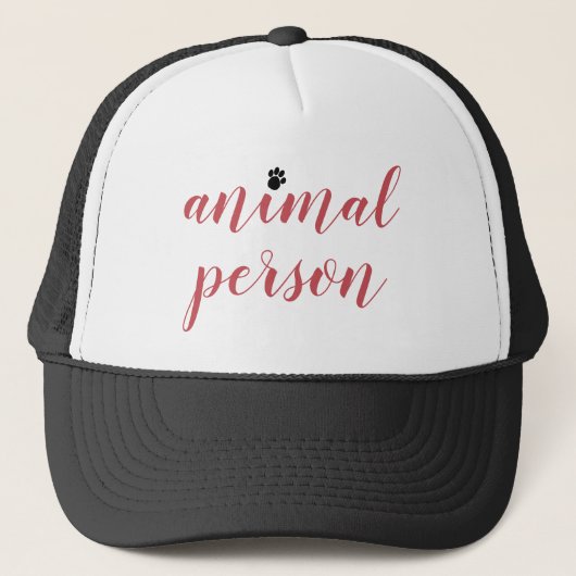 Dieren Persoon Pootafdruk Roze Citaat Trucker Pet (Voorkant)