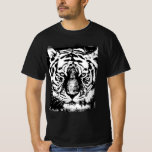 Dieren Pop Art Tiger Gezicht Mannen Waarde Zwart T-shirt<br><div class="desc">Pop Art Tiger Head Elegant Modern Sjabloon Mannen Zwart Value T-shirt.</div>