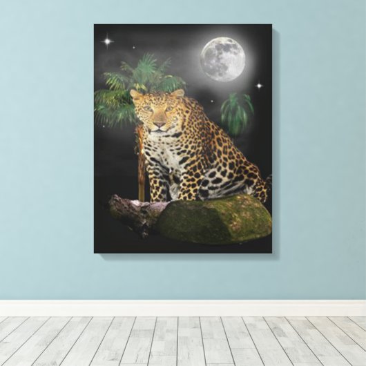 Dieren poster canvas afdruk (Insitu (Houten vloer))