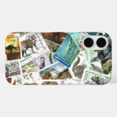 Dieren Postzegels iPhone Hoesje (Achterkant (horizontaal))