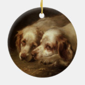  dieren, puppy-honden met kattenvoer keramisch ornament (Achterkant)
