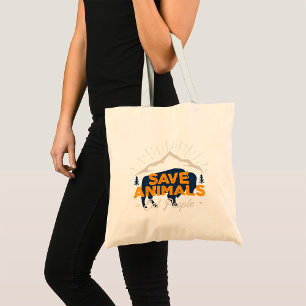 Dieren Redden Eet Mensen Tote Bag